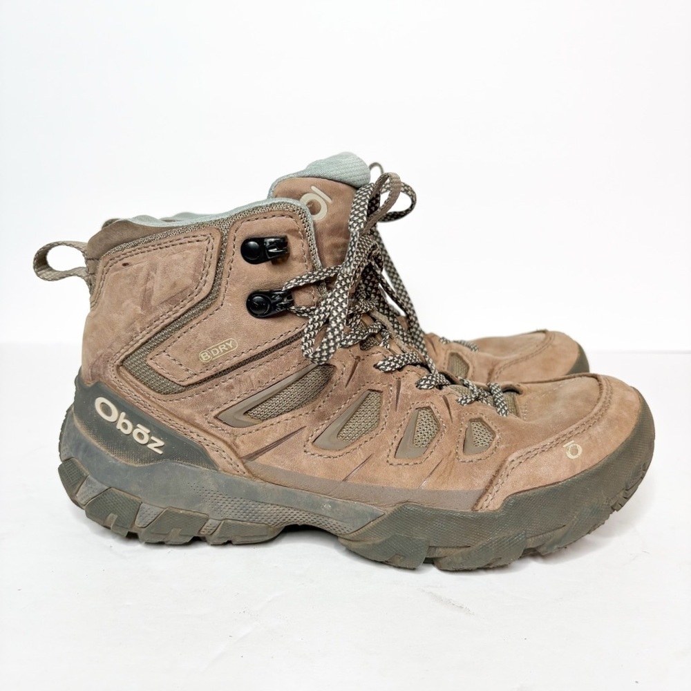 Oboz Sawtooth X Mid Waterproof Tan Gray Hiking Boots Size 7 Women’s - Picture 2 of 6